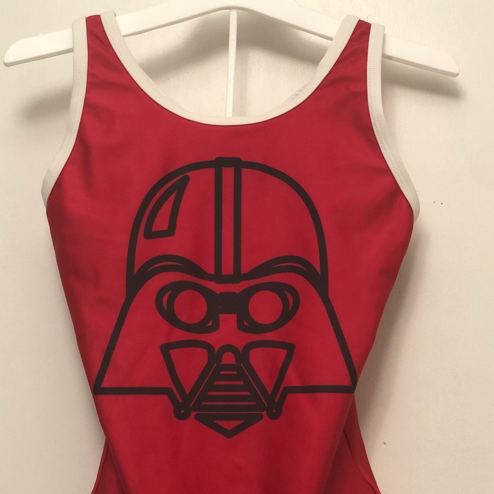 Hanna Anderson Darth Vader  1pc bathing suit (6-7)